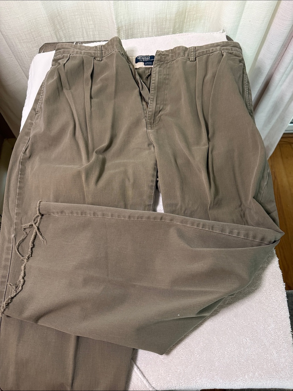 Polo by Ralph Lauren Olive/Tan Pleated Men’s Chinos